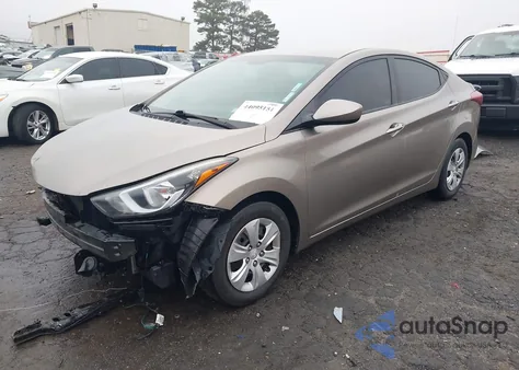 2016 Hyundai Elantra Se from USA, damaged, VIN 5NPDH4AE5GH781011